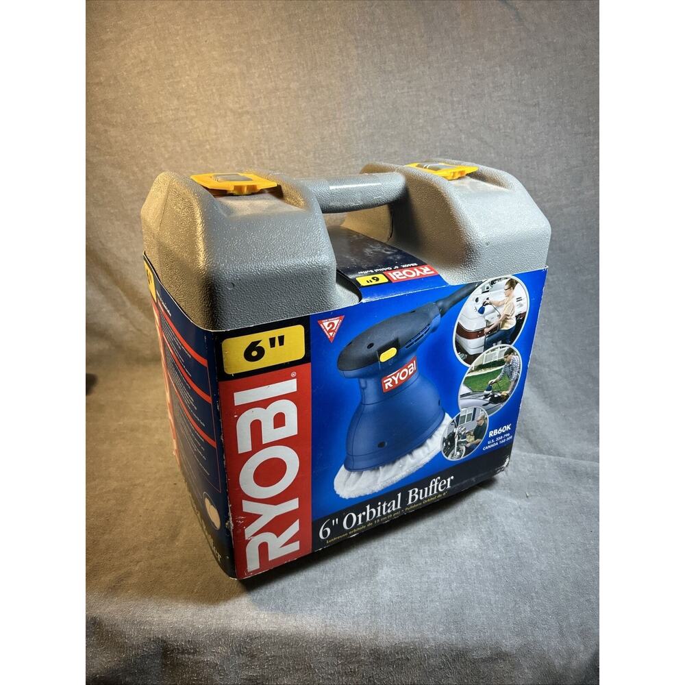 Ryobi RB60 6" Corded Orbital Buffer with Case 120V, New w/ case *SEE NOTES*